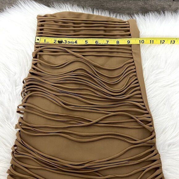 Mikoh Womens Small Tan Brown Santorini One Piece Strappy Back Swimsuit - Picture 5 of 6